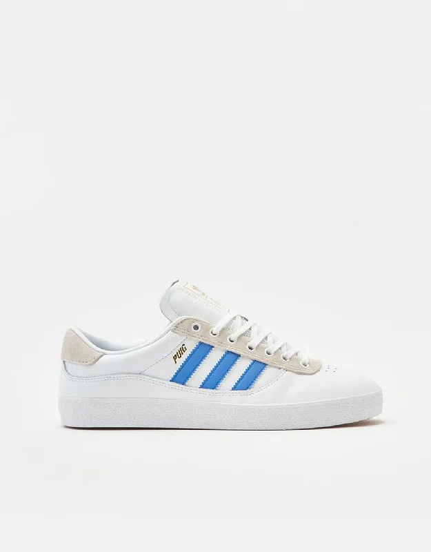 adidas Puig Indoor Skate Shoes - White/Bluebird/Gold Metallic