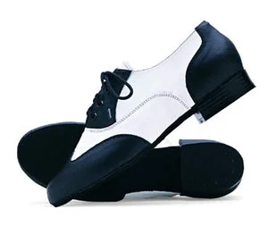 Giordano Swing Jazz -- Spectator Suede Sole Tie -- Black/White