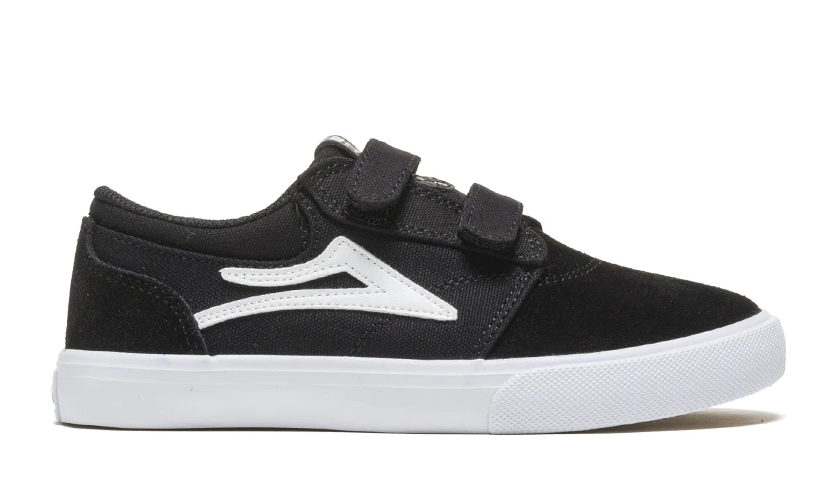 LAKAI Kids Griffin Shoes Black/White Suede