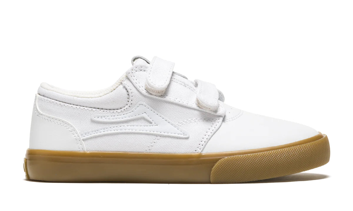 LAKAI Kids Griffin Shoes White/Gum Suede