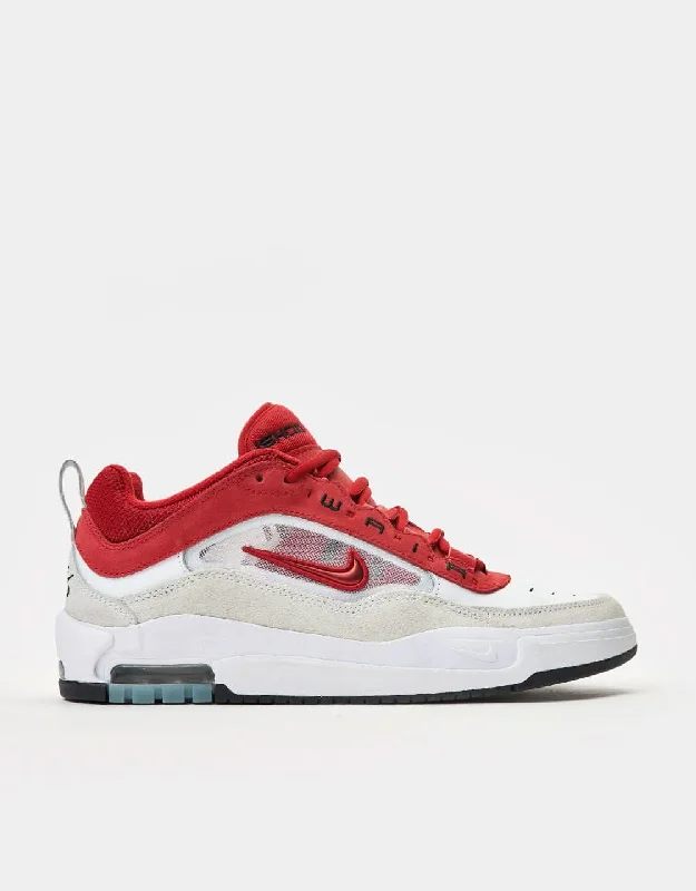 Nike SB Air Max Ishod Skate Shoes - White/Varsity Red-Summit White-Varsity Red-Black