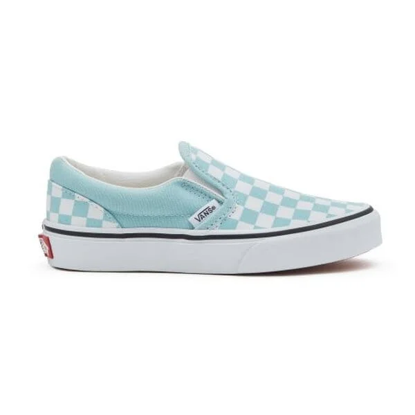 VANS Kids Colour Theory Checkerboard Classic Slip-on Shoe Canal Blue