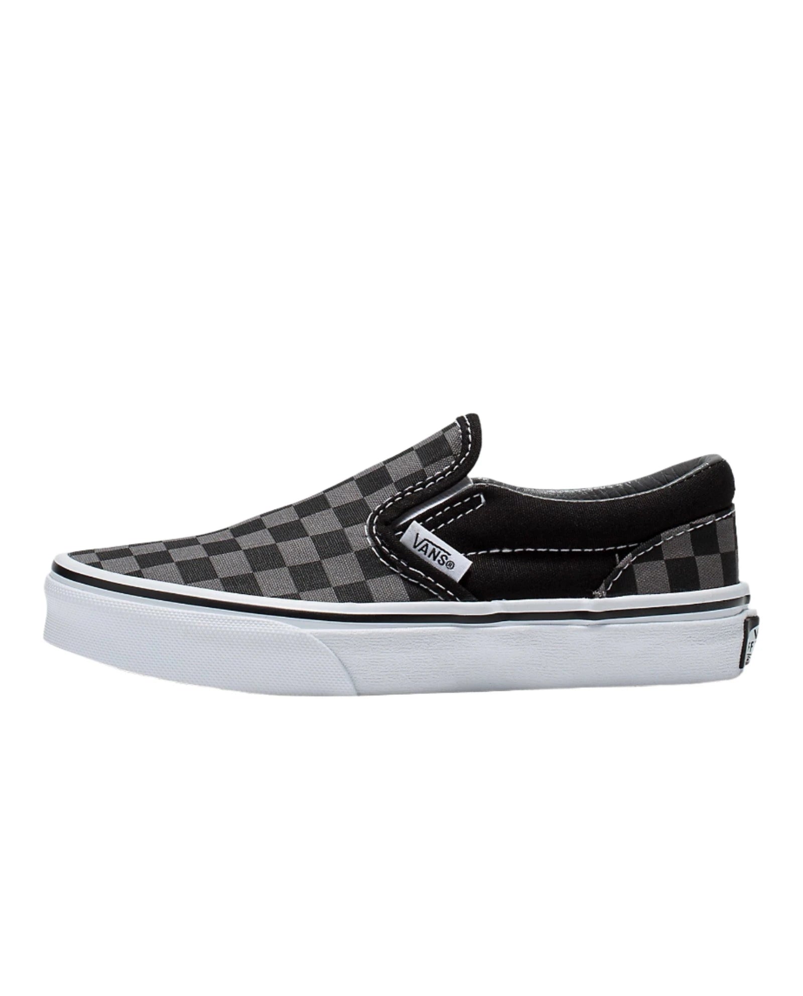 VANS Youth Classic Slip On Shoes Checkerboard Black/Pewter