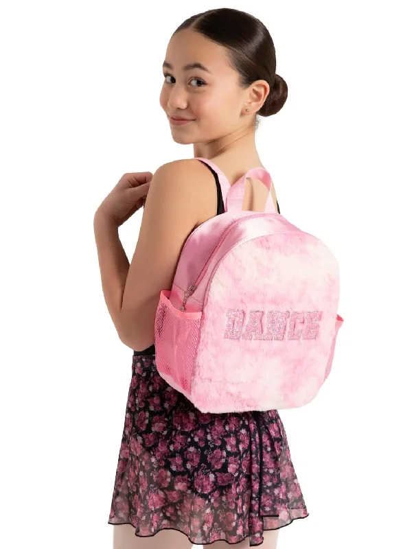 Viviana -- Faux Fur Back Pack -- Pink