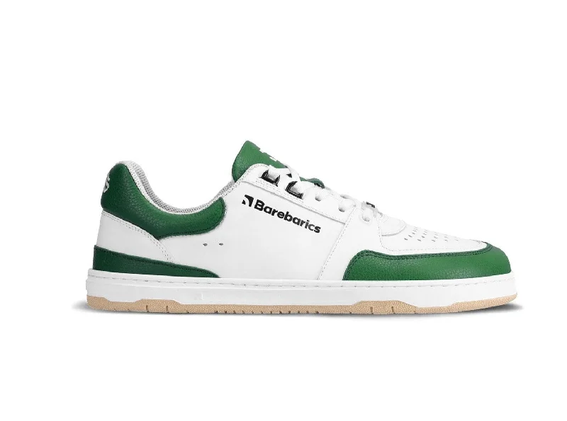 Barefoot Sneakers Barebarics Wave - White & Dark Green Clearance