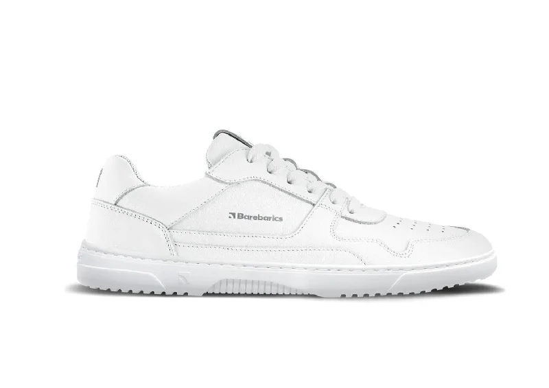 Barefoot Sneakers Barebarics Zing - All White - Leather Clearance