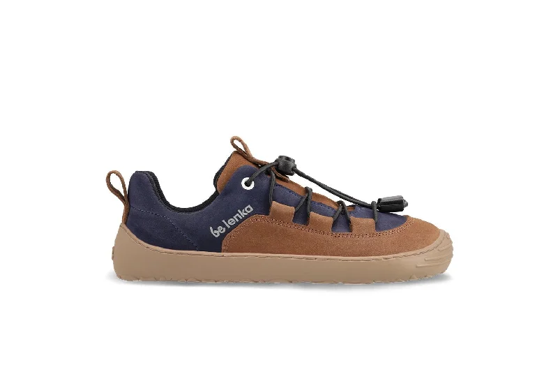 Kids barefoot sneakers Be Lenka Xplorer - Dark Brown & Navy