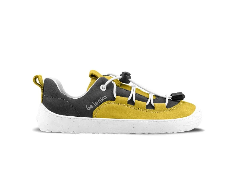 Kids barefoot sneakers Be Lenka Xplorer - Yellow & Olive Black CLEARANCE