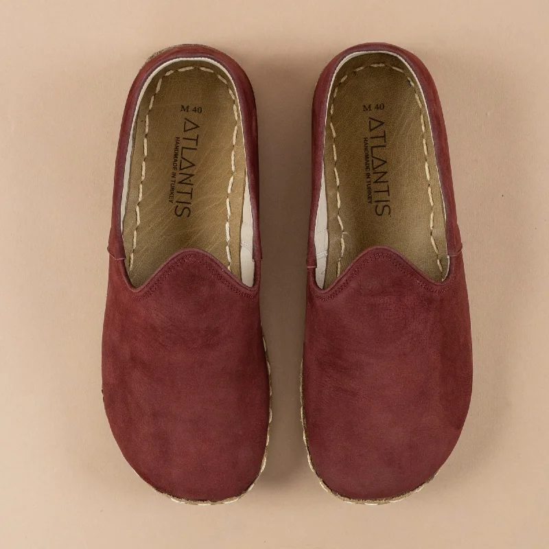 Men's Burgundy Barefoots