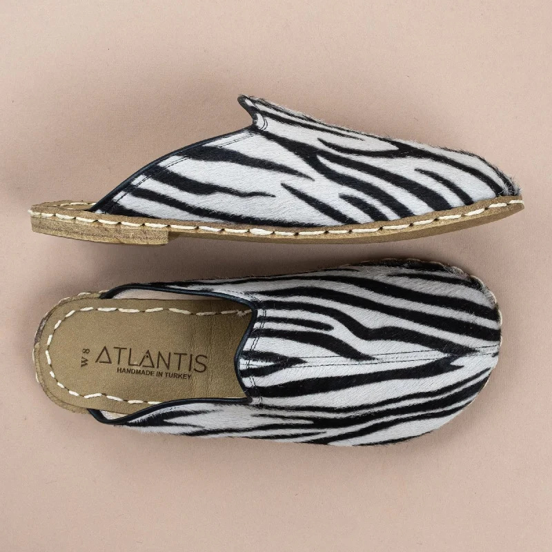 Women's Zebra Barefoot Slippers